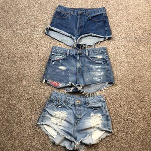 Lot of 3 jean shorts